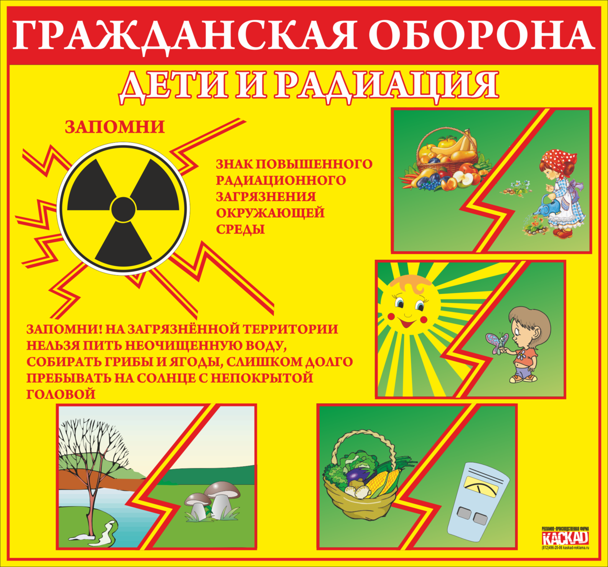 Плакат. Дети и радиация